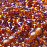 Amber beads for children baroque cognac color with amethyst