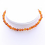 Amber beads for children extra polished cognac color 32 cm