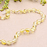 Amber beads for children extra polished beans in lemon color