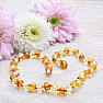 Amber beads for children polished lemon and honey color