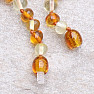 Amber beads for children polished lemon and honey color