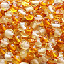 Amber beads for children polished lemon and honey color