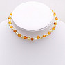 Amber beads for children polished lemon and honey color