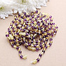 Amber beads for children polished lemon color with amethyst