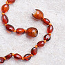 Amber beads for children polished beans in the color of cognac