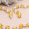 Amber beads for children polished honey with rosemary