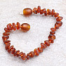 Amber bracelet for children extra satin cognac color