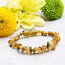 Amber bracelet for children extra polished color green