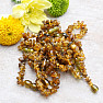 Amber bracelet for children extra polished color green