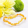 Amber bracelet for children extra satin color of dark honey