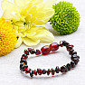 Amber bracelet for children extra polished ruby color