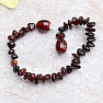 Amber bracelet for children extra polished ruby color