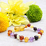 Amber multicolor bracelet with amethyst for children