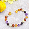 Amber multicolor bracelet with amethyst for children