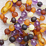 Amber multicolor bracelet with amethyst for children