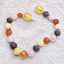 Amber multicolor bracelet with rosary for children