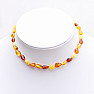 Amber beads for children flat polished multicolor