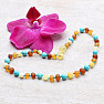 Amber beads for children with turquoise