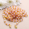 Amber beads for children satin honey with rose gold