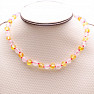 Amber beads for children satin honey with rose gold