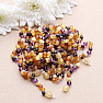 Amber beads for children satin multicolor with amethyst A quality