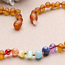 Amber beads for children satin-finished in the color of cognac chakra