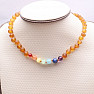 Amber beads for children satin-finished in the color of cognac chakra