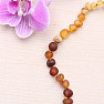 Amber round beads for children Rainbow multicolor satin