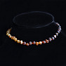 Amber round beads for children Rainbow multicolor satin