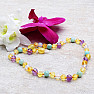 Amber beads for children with amethyst, amazonite and opalite