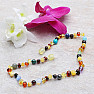 Amber beads for children with colored gems