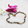 Amber beads for children with labradorite