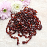 Flat amber beads for children, color dark cognac