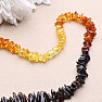 Amber necklace Rainbow multicolor extra chopped