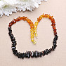 Amber necklace Rainbow multicolor extra chopped