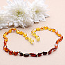 Amber necklace Rainbow multicolor extra flat