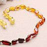 Amber necklace Rainbow multicolor extra flat