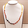 Amber necklace Rainbow multicolor extra flat