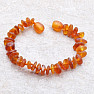 Amber beads bracelet for children dark honey satin