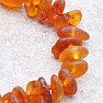 Amber beads bracelet for children dark honey satin