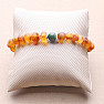 Cognac amber bracelet with a jadeite bead