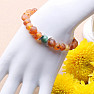 Cognac amber bracelet with a jadeite bead