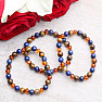 Cognac amber bracelet with lapis lazuli and tiger&#39;s eye