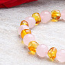 Amber bracelet in the color of honey with rose gold