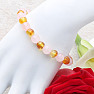 Amber bracelet in the color of honey with rose gold