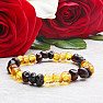 Amber bracelet in a combination of cherry and lemon colors