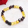 Amber bracelet in a combination of cherry and lemon colors