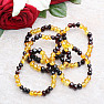 Amber bracelet in a combination of cherry and lemon colors