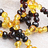 Amber bracelet in a combination of cherry and lemon colors