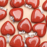 Jasper red heart-shaped pendant